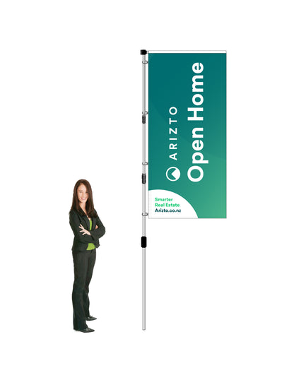 Durapole XT OPEN HOME  Flag and Display Single-Sided || ARITZO REAL ESTATE