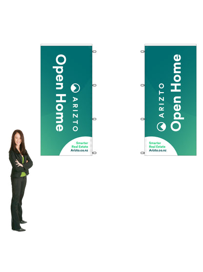 Durapole XT OPEN HOME Flag and Display Double-Sided || ARITZO REAL ESTATE