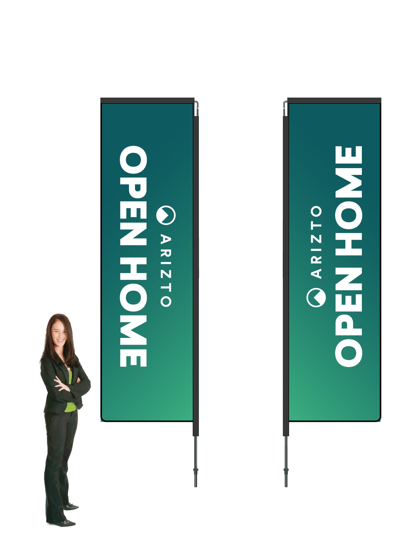 Durapole Swing OPEN HOME Double Sided. Small and Large || ARITZO REAL ESTATE