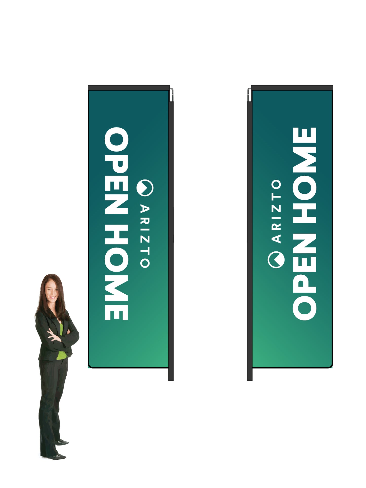 Durapole Swing OPEN HOME Double Sided. Small and Large || ARITZO REAL ESTATE