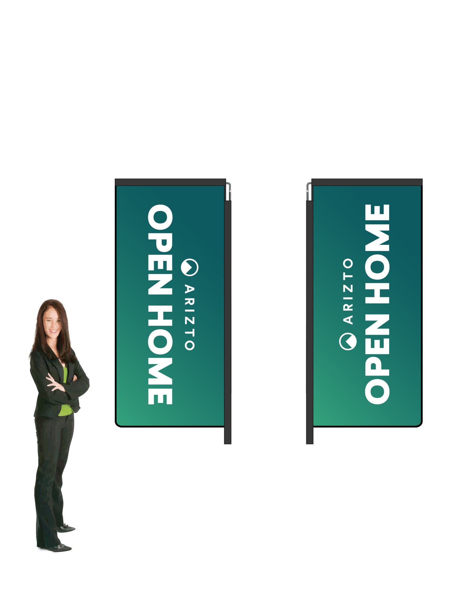 Durapole Swing OPEN HOME Double Sided. Small and Large || ARITZO REAL ESTATE