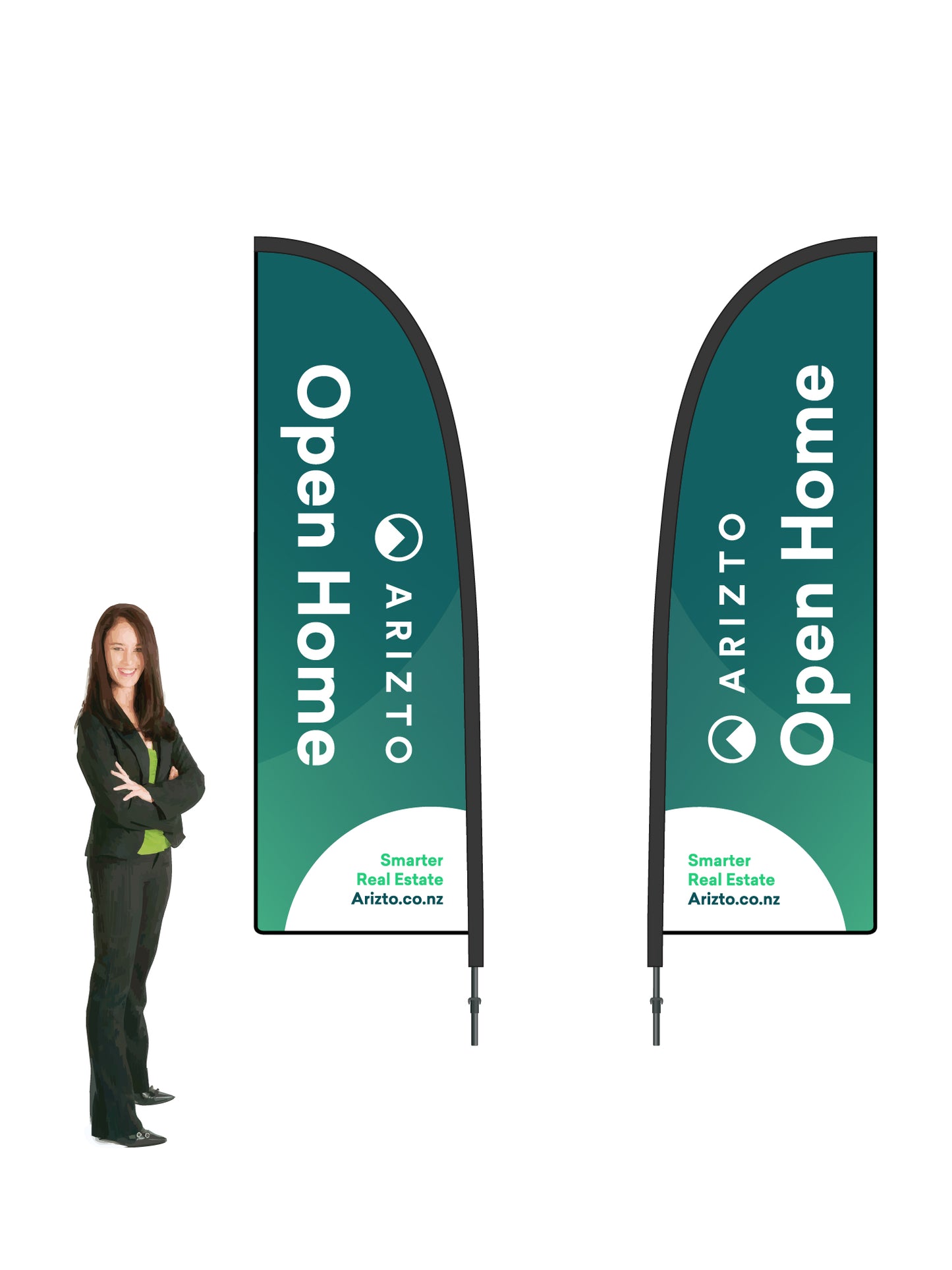 Durapole Flex OPEN HOME Double Sided. Small and Large. || ARITZO REAL ESTATE