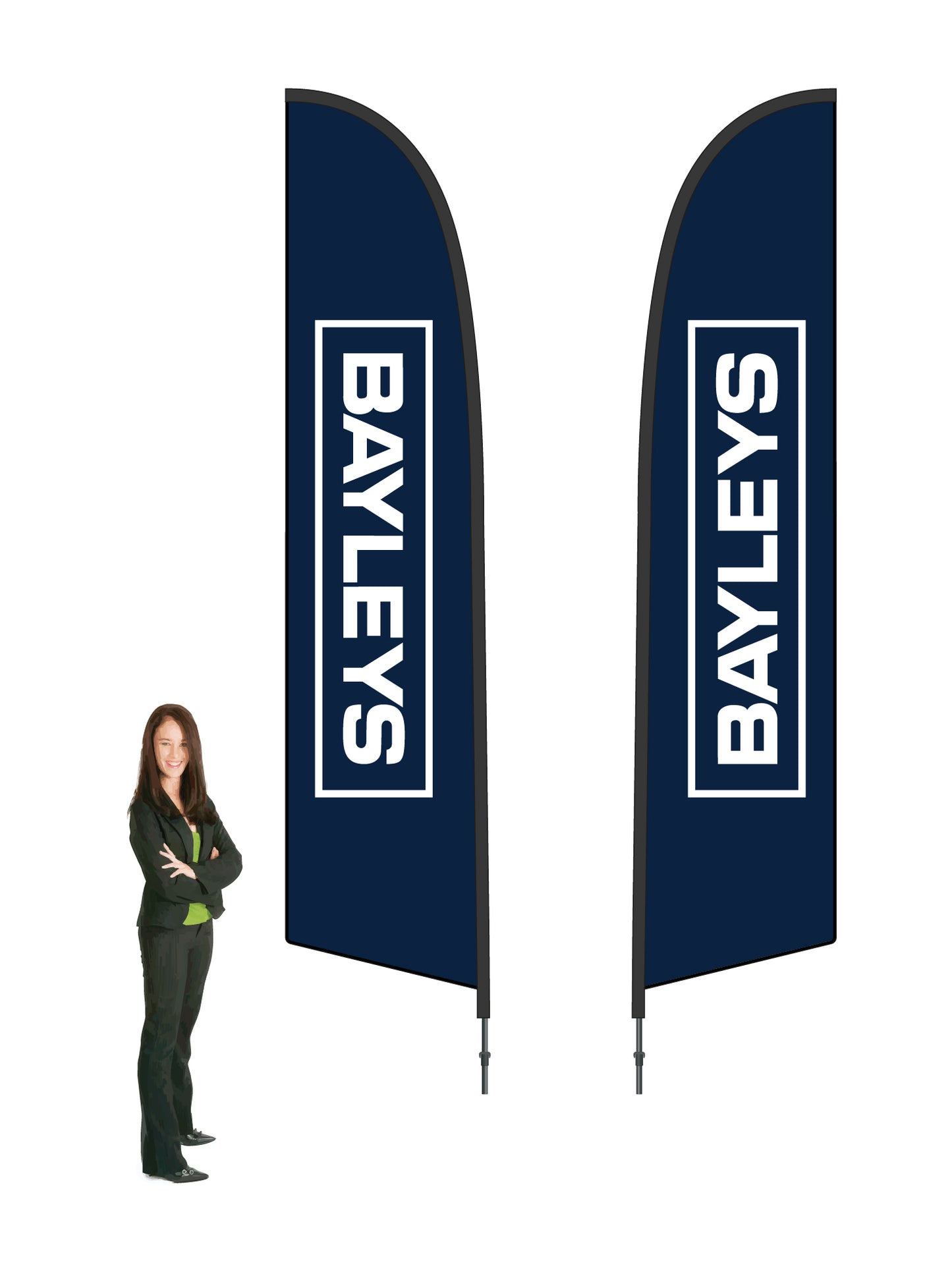 Durapole® Flex Flag and Display - Double-Sided || Bayleys REAL ESTATE