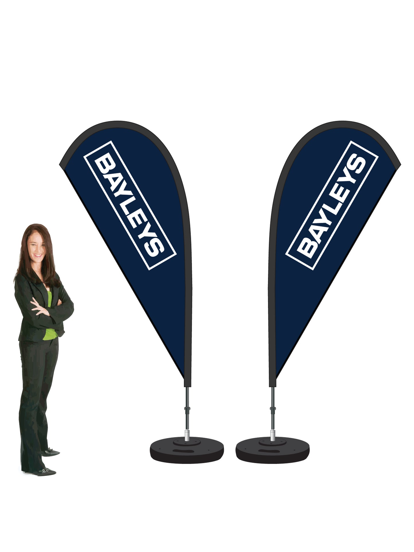 Durapole® Mayfly Double-Sided Flag and Display || Bayleys REAL ESTATE
