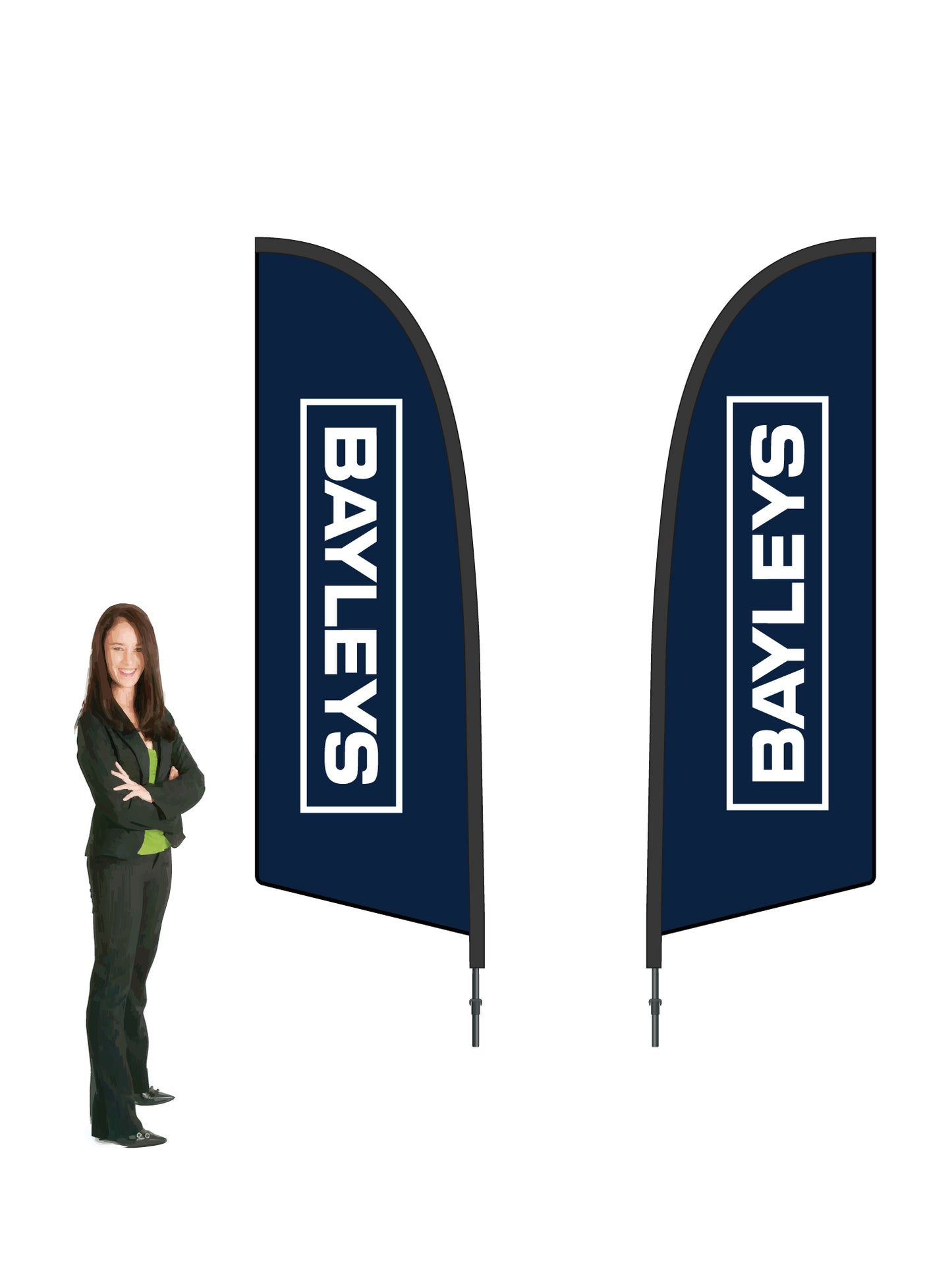 Durapole® Flex Flag and Display - Double-Sided || Bayleys REAL ESTATE