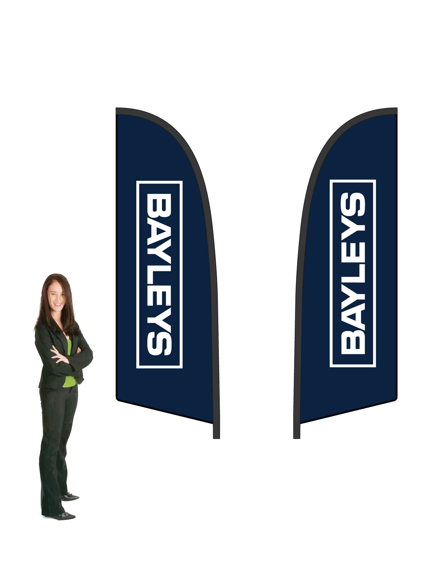 Durapole® Flex Flag and Display - Double-Sided || Bayleys REAL ESTATE