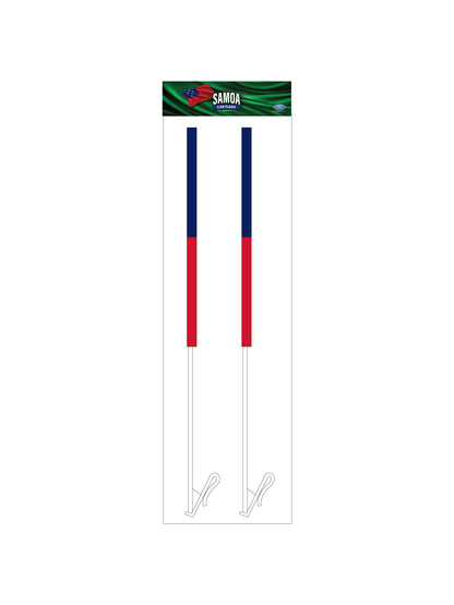 Samoa Car Flag & Pole || Pack of 2