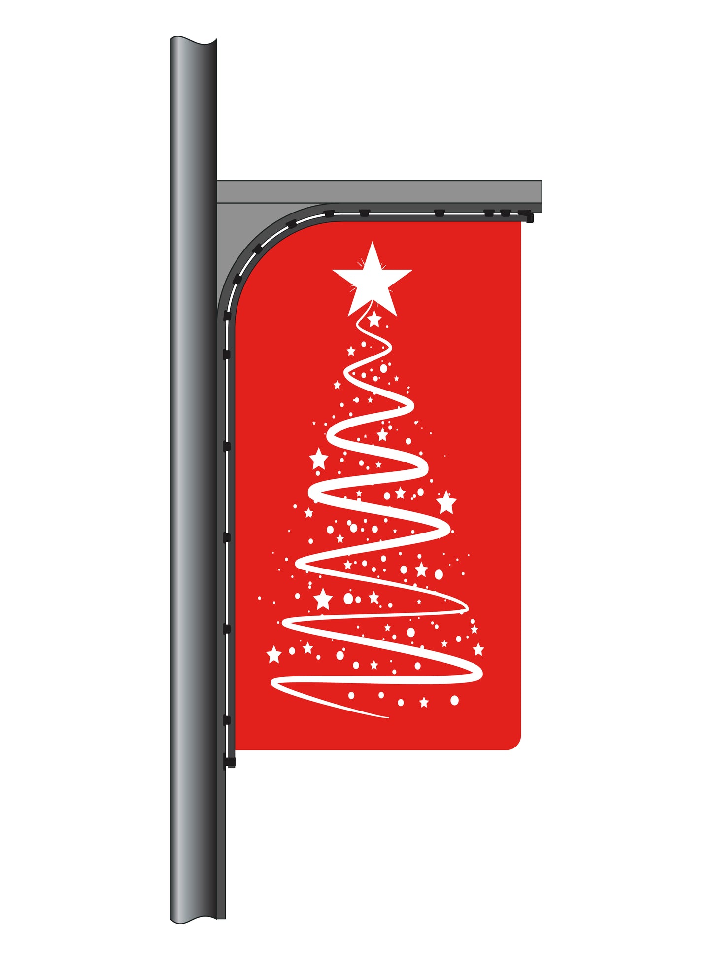 Red Christmas Ribbon Tree FlagTrax Flag || (Code: RT9). Limited stock available.