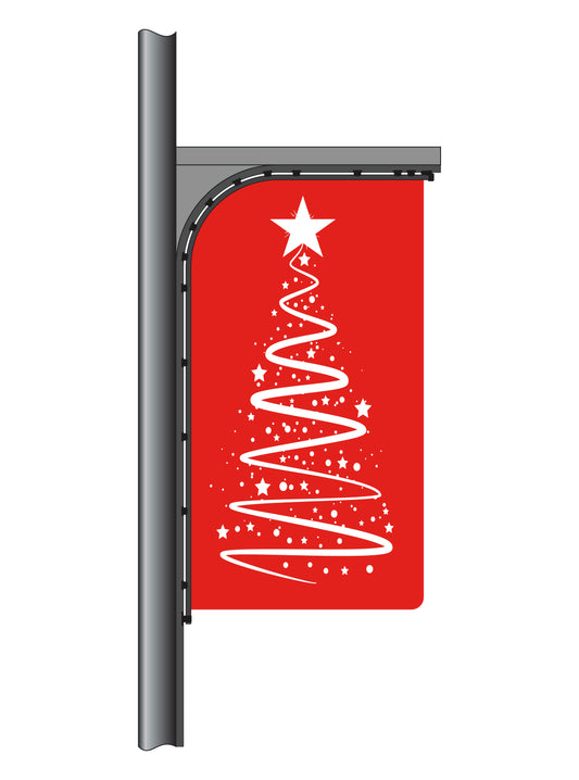 Red Christmas Ribbon Tree FlagTrax Flag || (Code: RT9). Limited stock available.