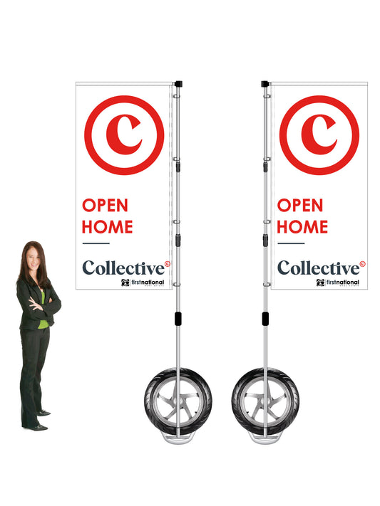 Durapole XT Flag and Display Double-Sided || First National Collective REAL ESTATE