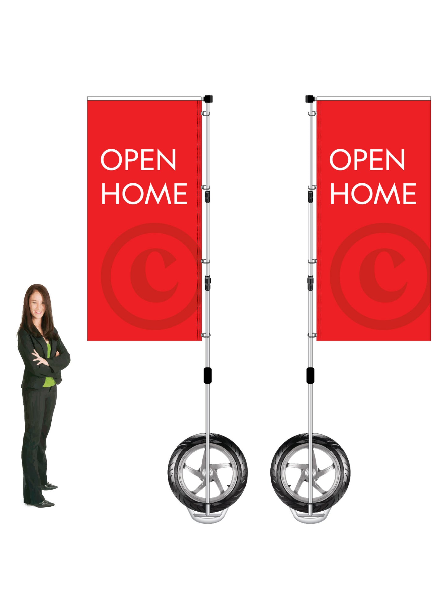 Durapole XT Flag and Display Double-Sided || First National Collective REAL ESTATE