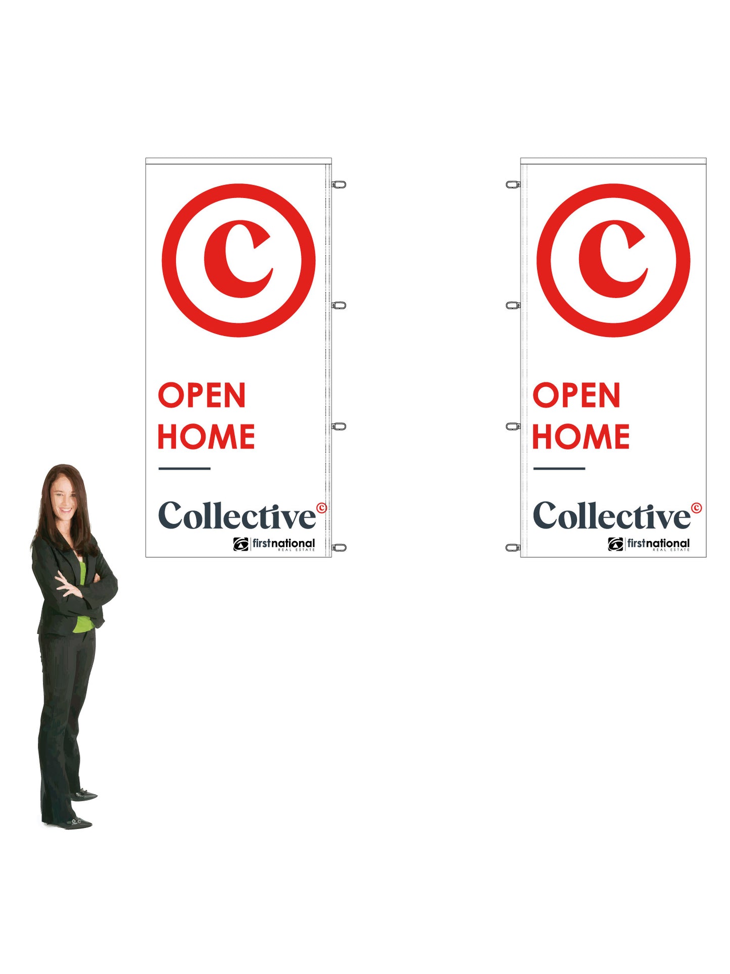 Durapole XT Flag and Display Double-Sided || First National Collective REAL ESTATE