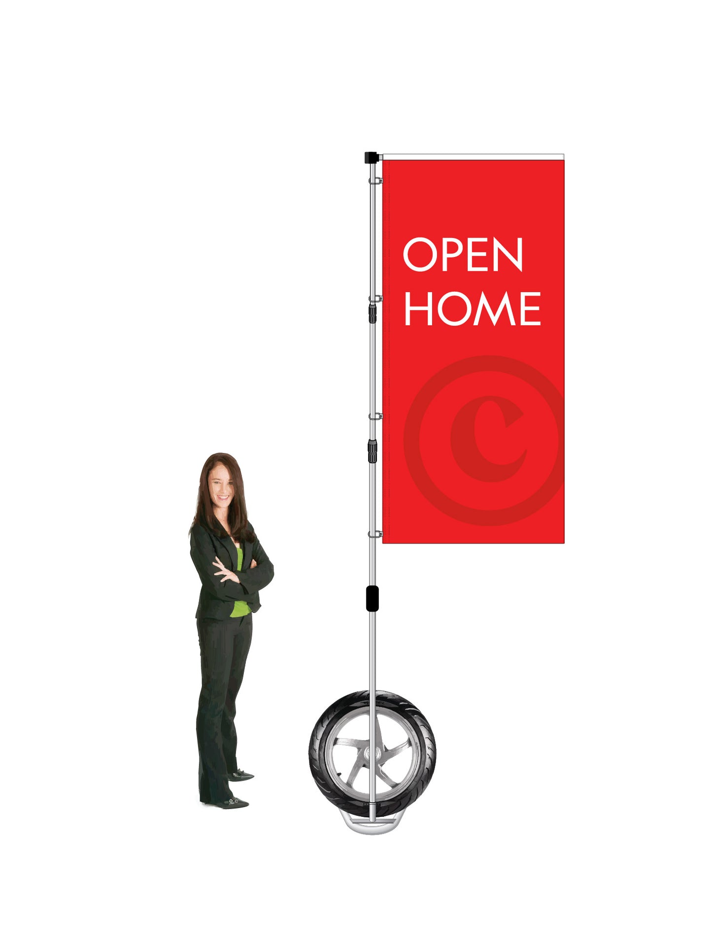 Durapole XT Flag and Display Single-Sided || First National Collective REAL ESTATE