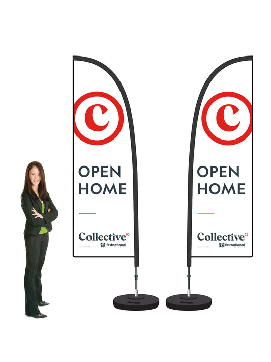 Durapole® Flex Flag and Display - Double-Sided || First National Collective REAL ESTATE