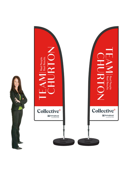 Durapole® Flex Flag and Display - Double-Sided || First National Collective REAL ESTATE