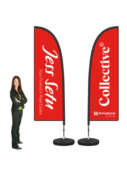 Durapole® Flex Flag and Display - Double-Sided || First National Collective REAL ESTATE