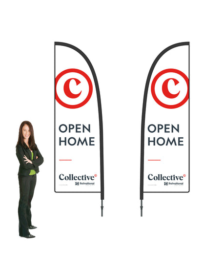 Durapole® Flex Flag and Display - Double-Sided || First National Collective REAL ESTATE