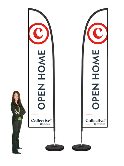 Durapole® Flex Flag and Display - Double-Sided || First National Collective REAL ESTATE