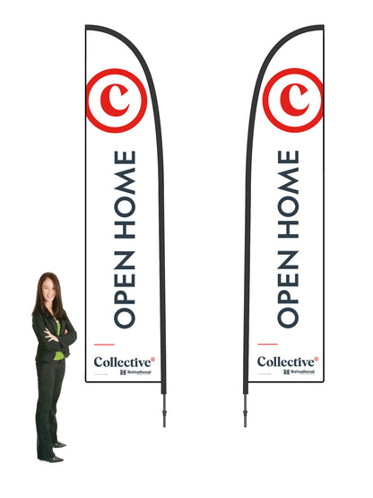Durapole® Flex Flag and Display - Double-Sided || First National Collective REAL ESTATE