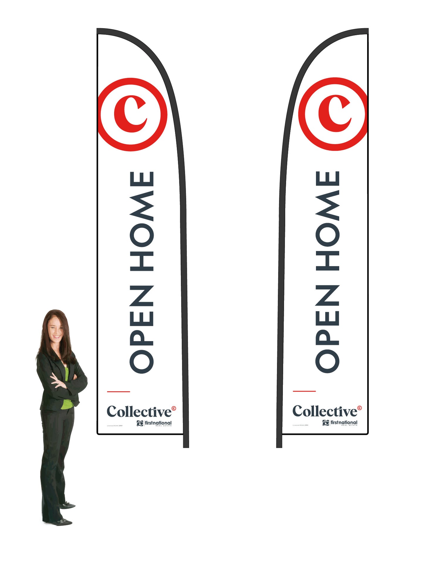 Durapole® Flex Flag and Display - Double-Sided || First National Collective REAL ESTATE