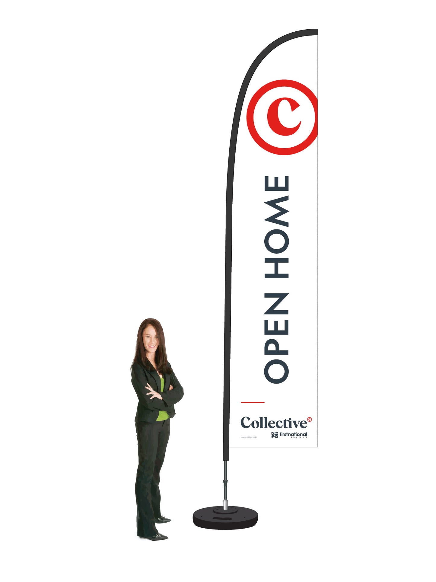 Durapole® Flex Flag and Display - Single-Sided || First National Collective REAL ESTATE