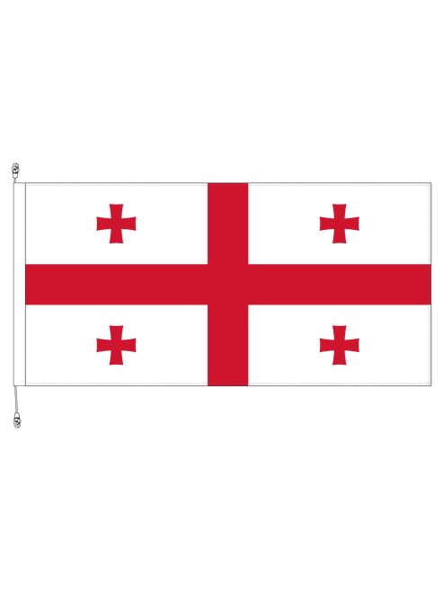 Georgia flag || Premium (with exclusive Swivel Clips). – Flagmakers Ltd
