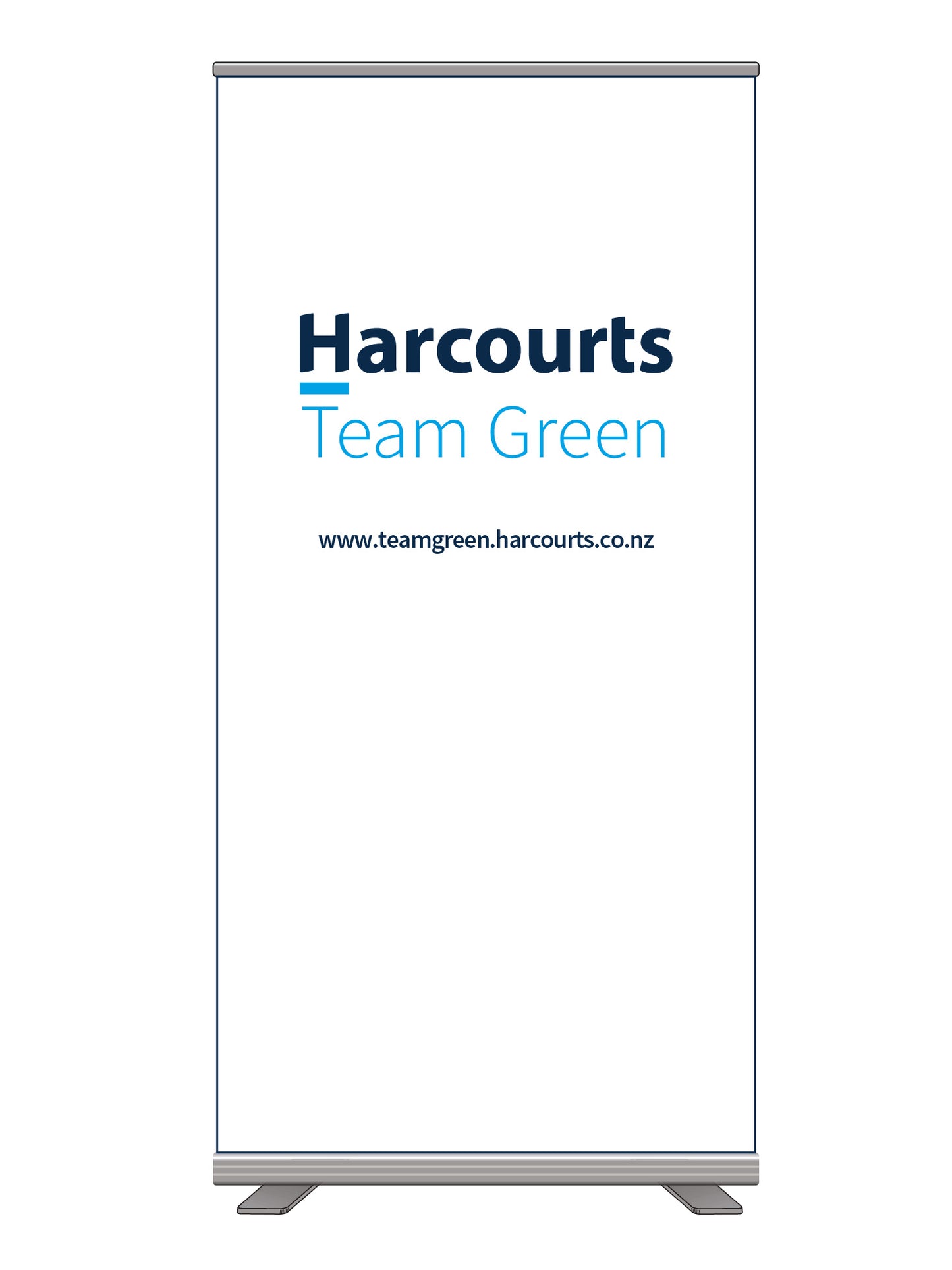 Harcourts 2026 Regular Long-life Satin Fabric Pull Up Banner || Custom