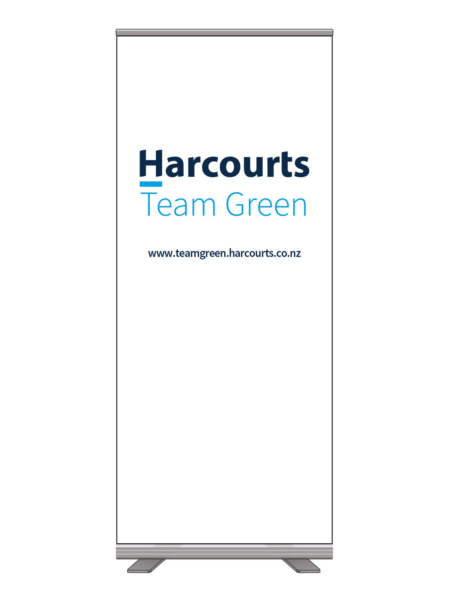 Harcourts 2026 Regular Long-life Satin Fabric Pull Up Banner || Custom