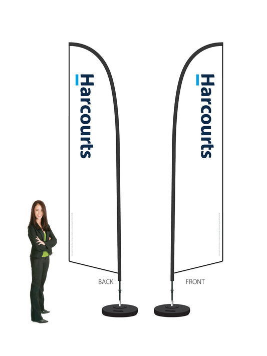 Harcourts 2026 LOGO Durapole® Flex LARGE Double-Sided || multiple designs available