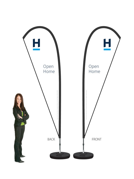Harcourts 2026 OPEN HOME Durapole® Mayfly LARGE Double-Sided