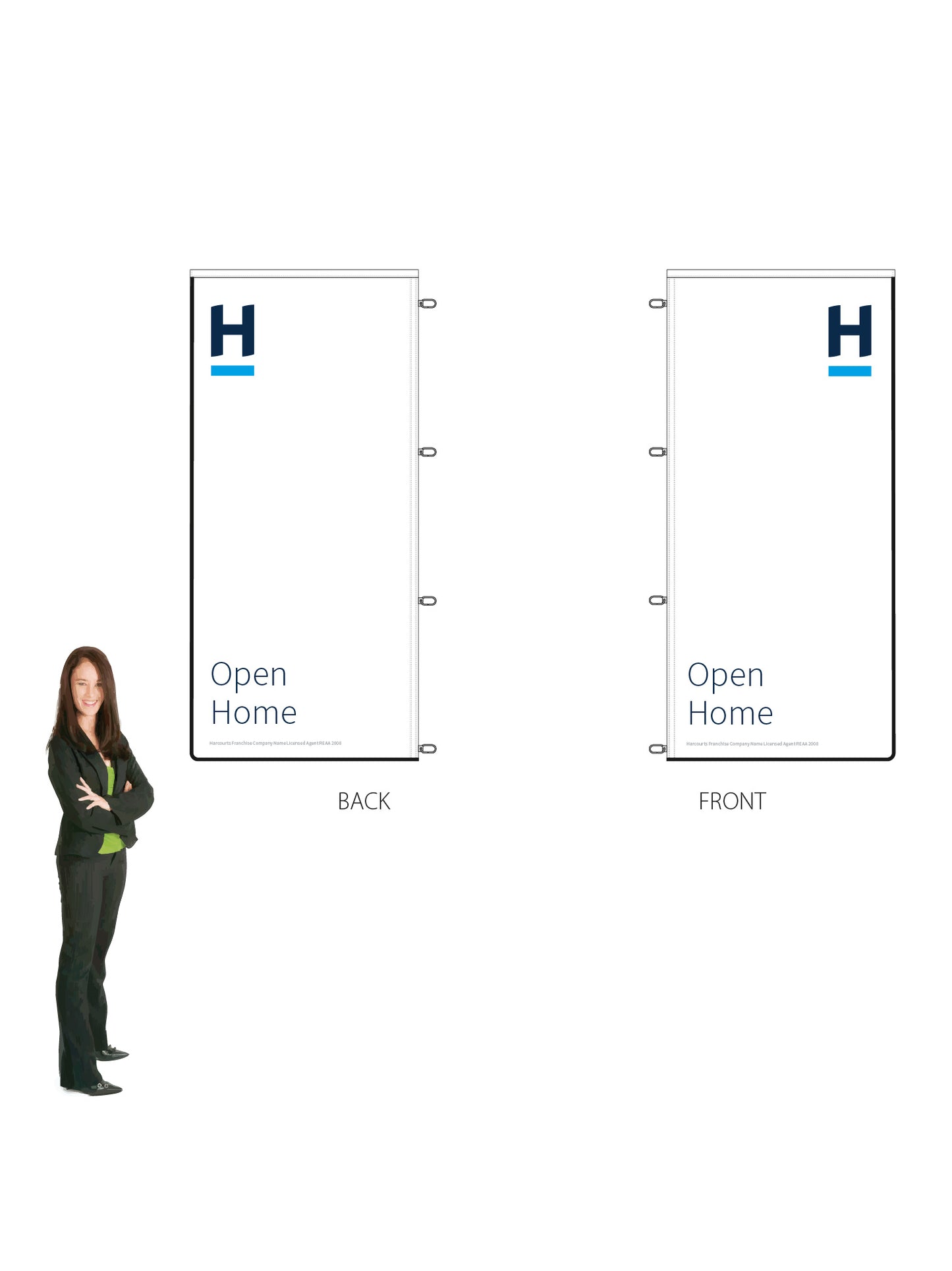 Harcourts 2026 OPEN HOME Durapole® XT Double-Sided
