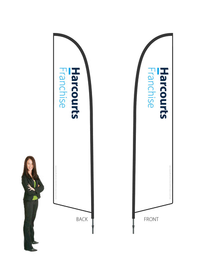 Harcourts 2026 LOGO Durapole® Flex LARGE Double-Sided || multiple designs available