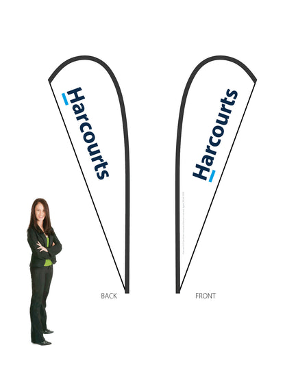 Harcourts 2026 LOGO Durapole® Mayfly LARGE Double-Sided || multiple designs available