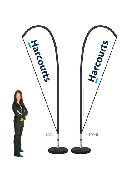 Harcourts 2026 LOGO Durapole® Mayfly LARGE Double-Sided || multiple designs available