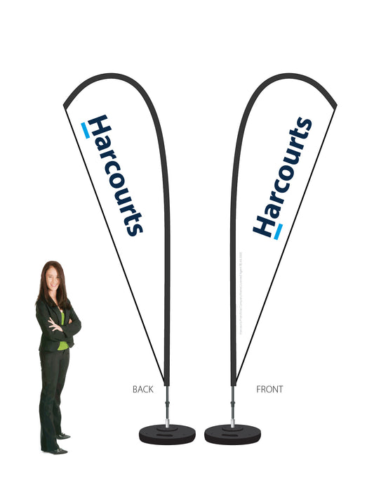Harcourts 2026 LOGO Durapole® Mayfly LARGE Double-Sided || multiple designs available