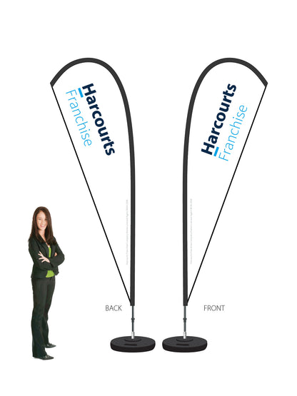 Harcourts 2026 LOGO Durapole® Mayfly LARGE Double-Sided || multiple designs available