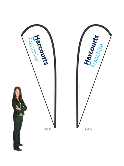 Harcourts 2026 LOGO Durapole® Mayfly LARGE Double-Sided || multiple designs available