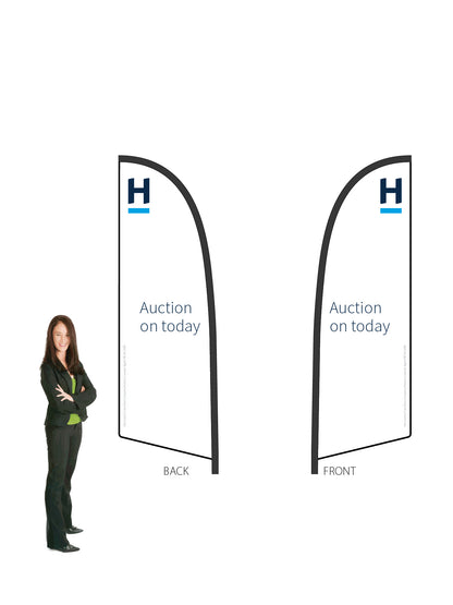 Harcourts 2026 AUCTION Durapole® Flex SMALL Double-Sided || multiple designs available