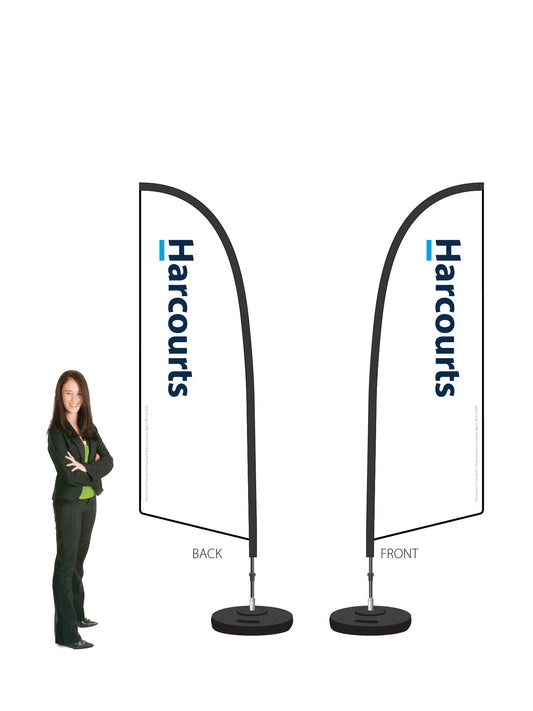 Harcourts 2026 LOGO Durapole® Flex SMALL Double-Sided || multiple designs available