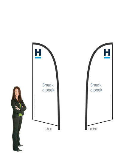 Harcourts 2026 OPEN Durapole® Flex SMALL Double-Sided || multiple designs available