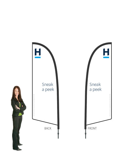 Harcourts 2026 OPEN Durapole® Flex SMALL Double-Sided || multiple designs available