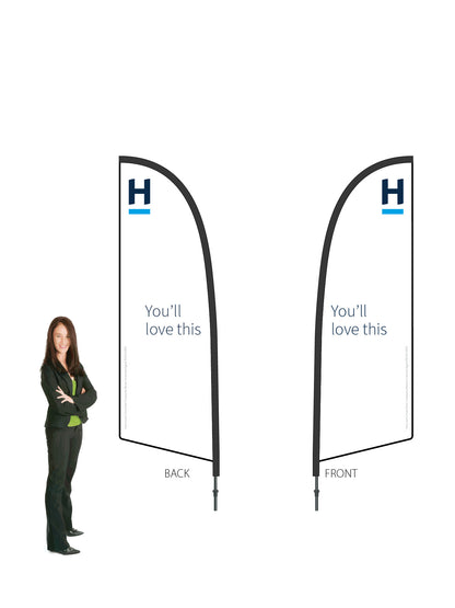 Harcourts 2026 OPEN Durapole® Flex SMALL Double-Sided || multiple designs available