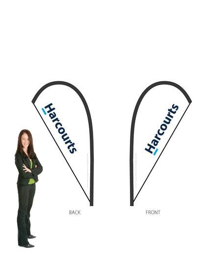 Harcourts 2026 LOGO Durapole® Mayfly SMALL Double-Sided || multiple designs available