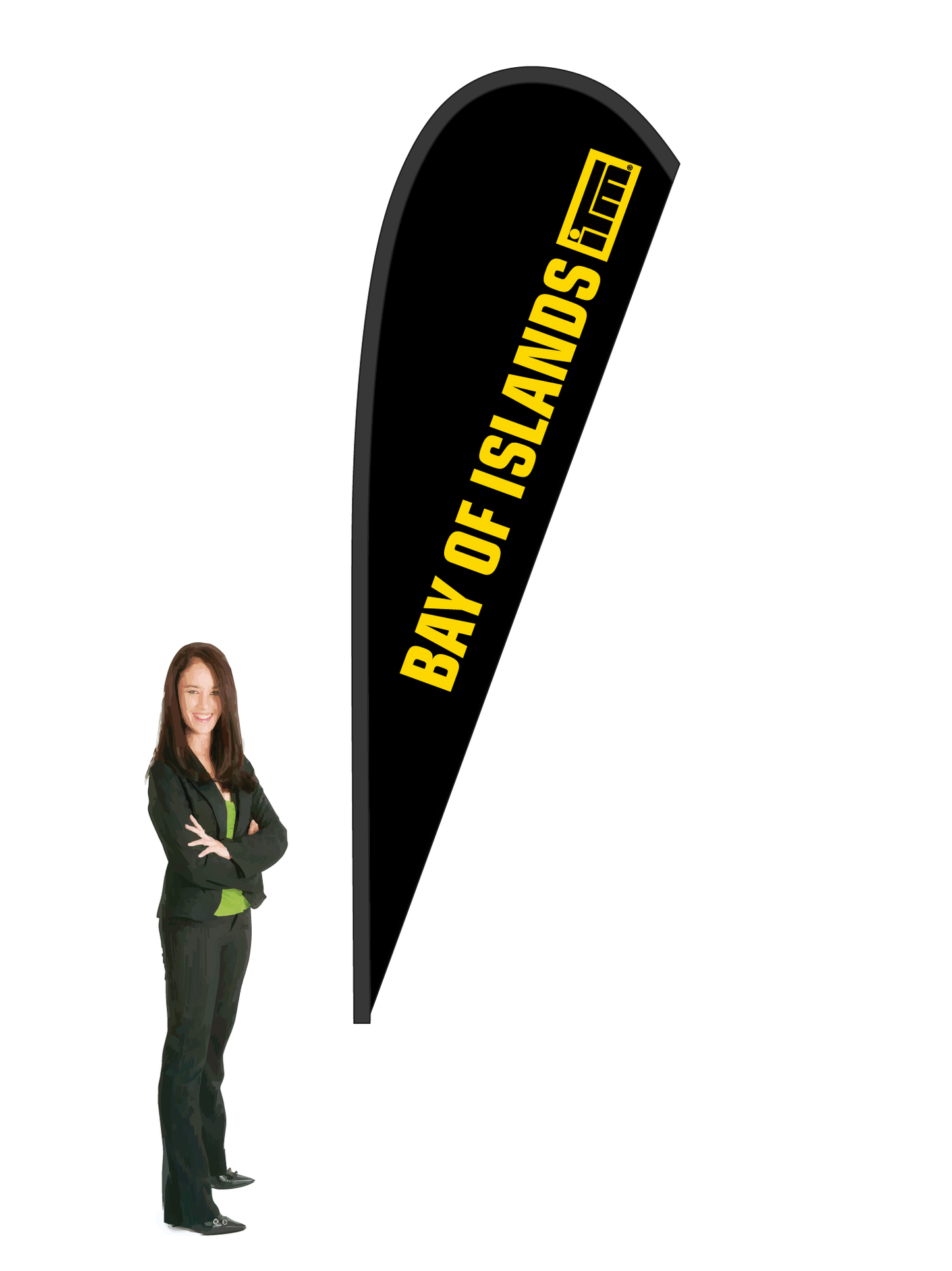 "Your Store Name" ITM Branded Durapole Mayfly || Single Sided - Large