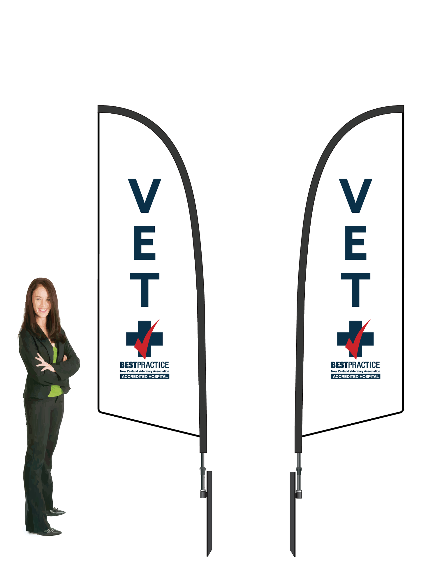 Vets Association Best Practice Durapole Flex 2.5m Double sided - Hospital