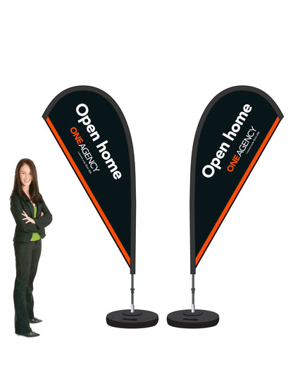 Durapole® Mayfly Double-Sided Flag and Display || One Agency REAL ESTATE