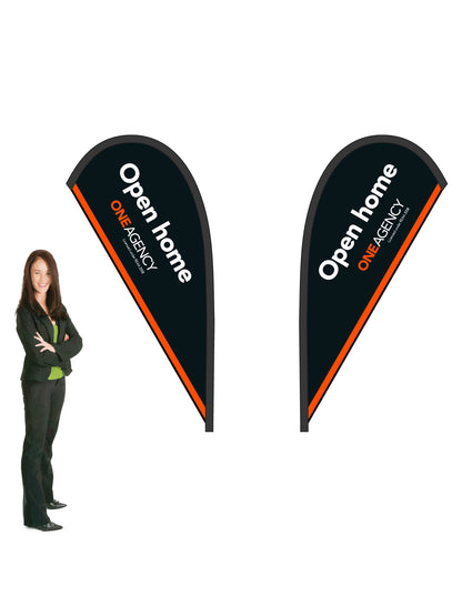 Durapole® Mayfly Double-Sided Flag and Display || One Agency REAL ESTATE