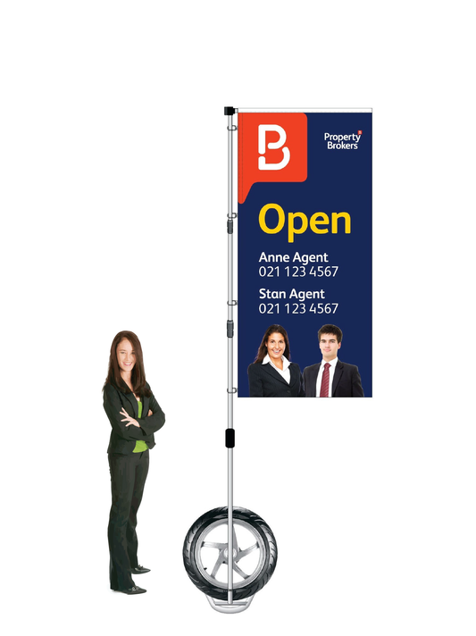 Custom Durapole XT Display 'OPEN' Double -Sided flag