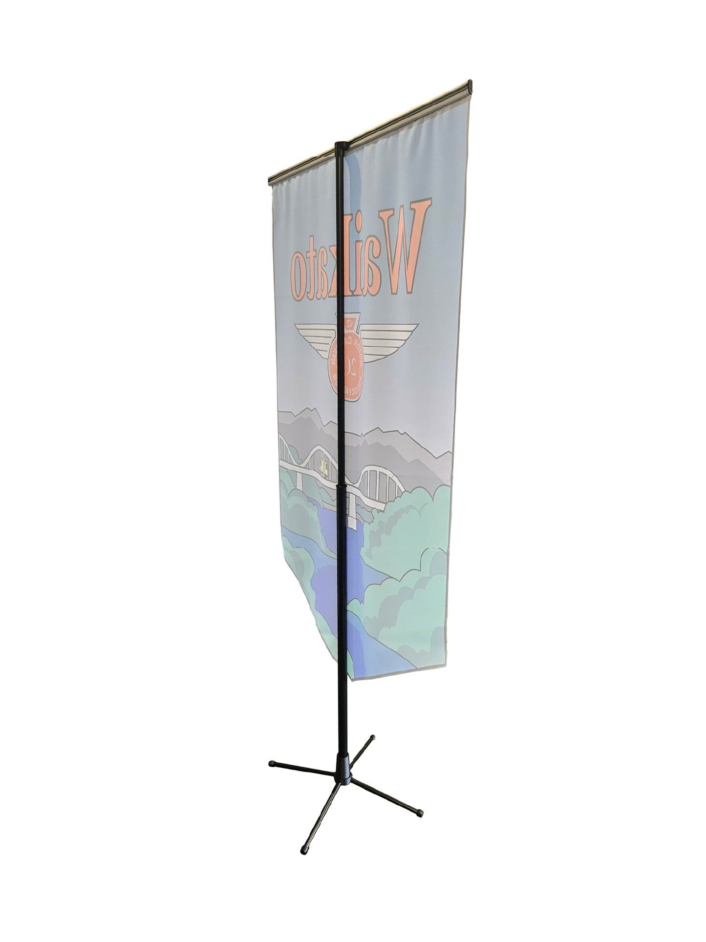Portable Hanging Banner Display || No Creasing or curling. 1/2 Price Deal