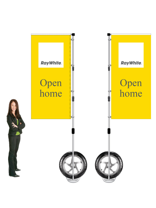 Durapole XT Flag and Display Double-Sided || Ray White REAL ESTATE